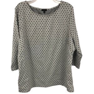 TALBOTS POLKA DOT METALLIC TOP‎ 2X